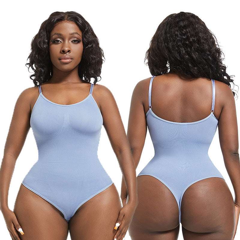Seamless Slimming Shapewear For Women Waist Trainer Butt Lifter Underwear Body Shaper Swimsuit fashion novaa Blue 3XL