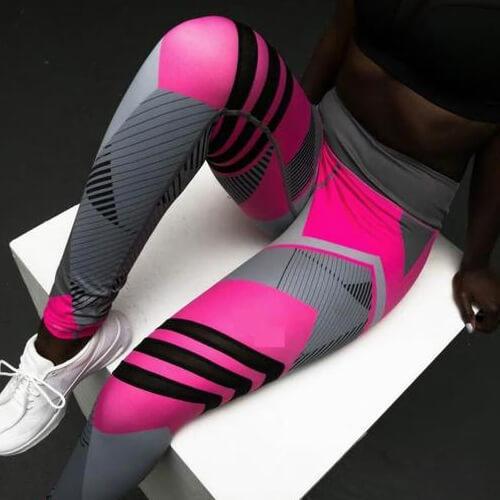 Reflective Sport Yoga Pants Yoga Pants fashion novaa Pink L