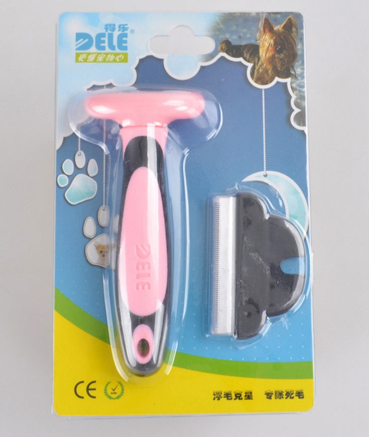 Pet Hair Removal Comb Pet peteezee Pink L