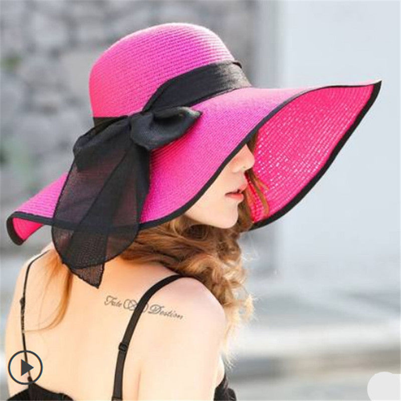 Summer sun hat hat VISMERA Rose Red