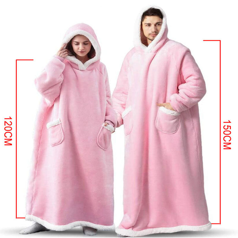 Winter TV Hoodie Blanket Winter Warm Home Clothes Women Men Oversized Pullover With Pockets dress fashion novaa