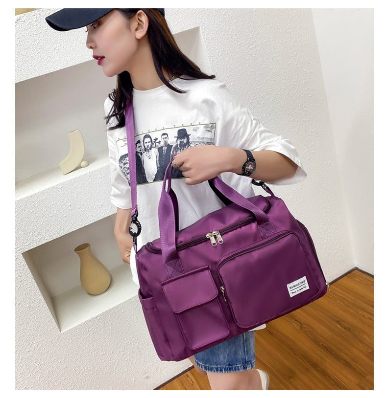 Fashion Sports Gym Bag Casual Yoga Large Capacity bag fashion novaa Dark Purple