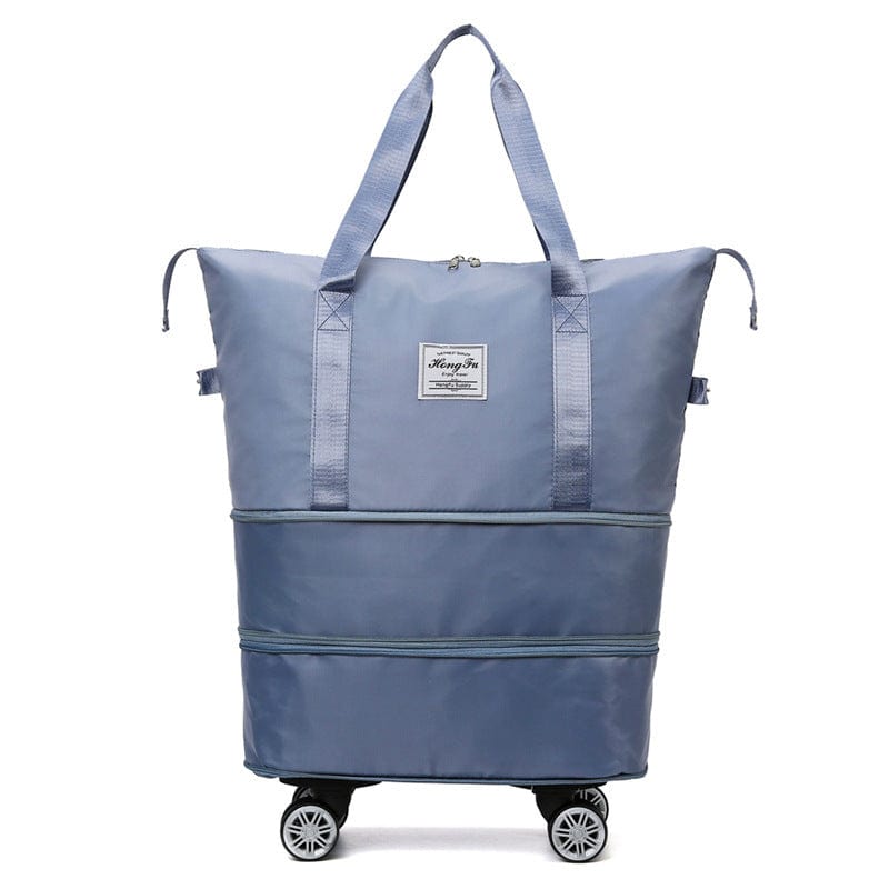 New Universal Wheel Travel Bag With Double-layer Dry And Wet Separation Fitness Yoga Shoulser Bags Sports Fitness Large Capacity Handbag Women bag fashion novaa Light Blue
