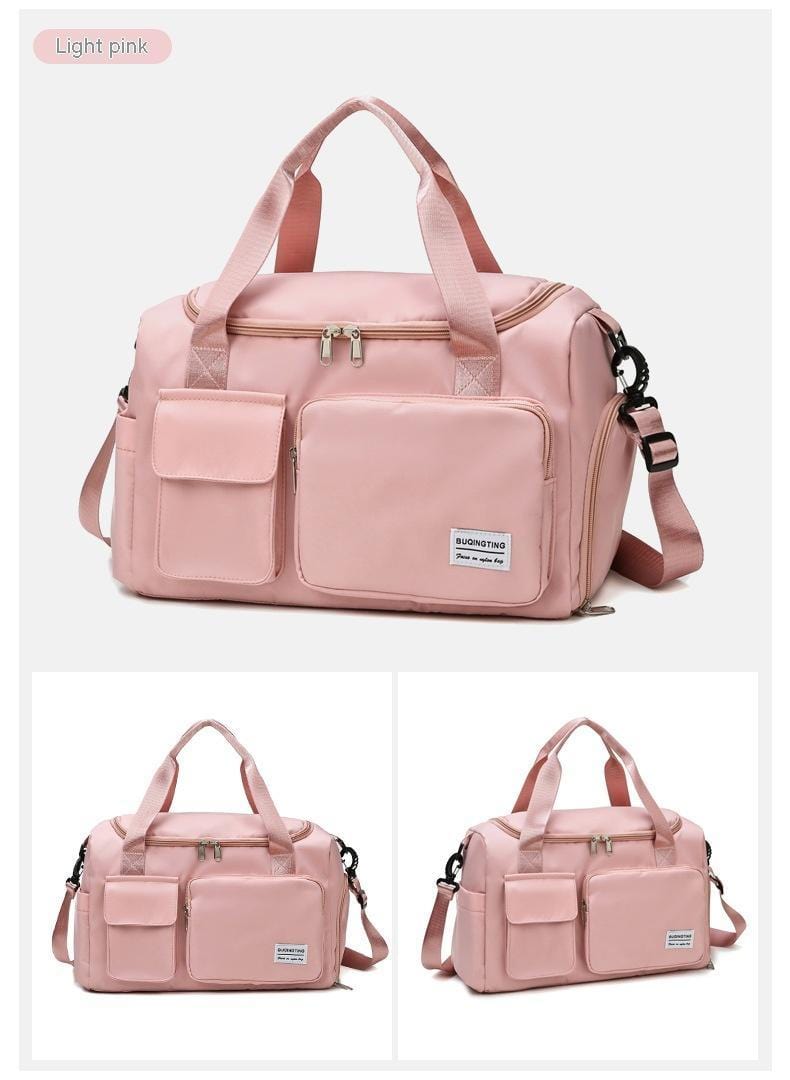 Fashion Sports Gym Bag Casual Yoga Large Capacity bag fashion novaa Light Pink