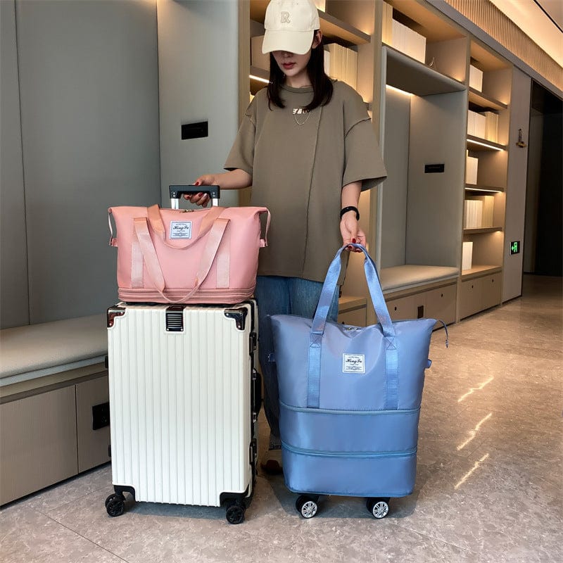 New Universal Wheel Travel Bag With Double-layer Dry And Wet Separation Fitness Yoga Shoulser Bags Sports Fitness Large Capacity Handbag Women bag fashion novaa