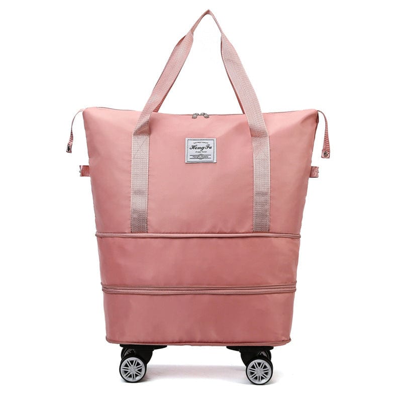New Universal Wheel Travel Bag With Double-layer Dry And Wet Separation Fitness Yoga Shoulser Bags Sports Fitness Large Capacity Handbag Women bag fashion novaa Pink