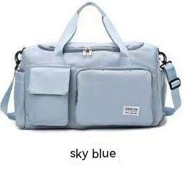 Fashion Sports Gym Bag Casual Yoga Large Capacity bag fashion novaa Sky Blue