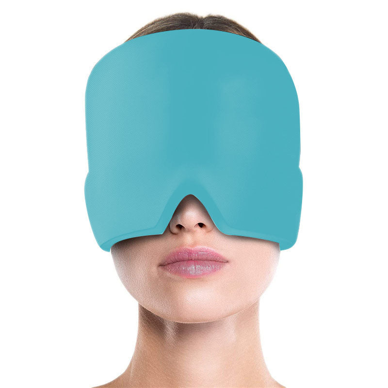 Migraine Relief Hat Cold Therapy Migraine Relief Products Comfortable Head Wrap Ice Pack Eye Mask For Puffy Eyes Beauty products VISMERA 2pcs Blue