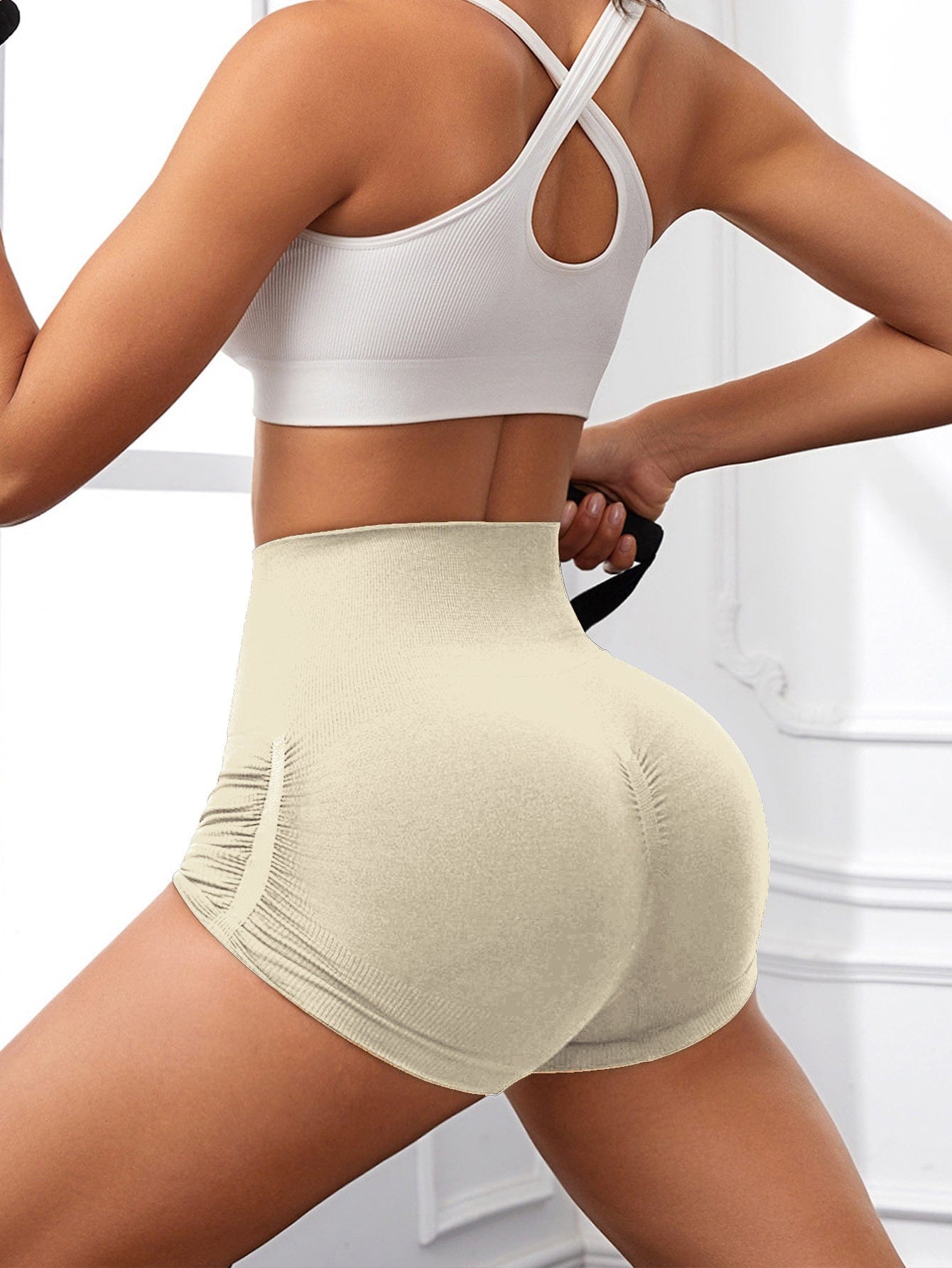 Workout Shorts For Women Scrunch Butt Lifting High Waisted Yoga Gym Seamless Booty Biker Shorts dress fashion novaa