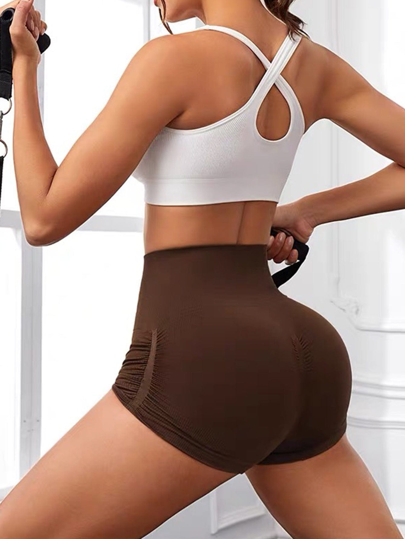 Workout Shorts For Women Scrunch Butt Lifting High Waisted Yoga Gym Seamless Booty Biker Shorts dress fashion novaa
