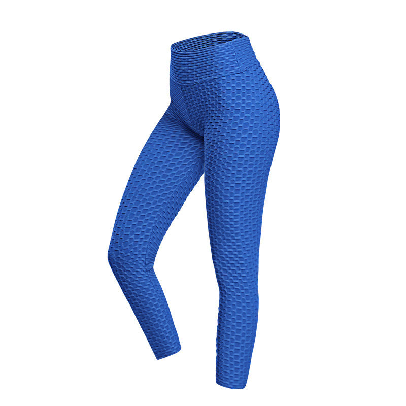 Fitness Yoga Pants Women's Tummy Control High Waist Leggings Running Yoga Pants fashion novaa Blue 3XL