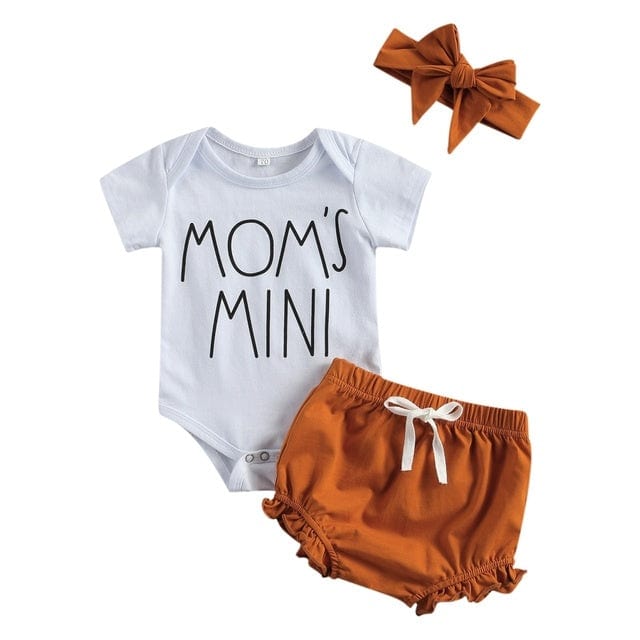 Newborn Baby Clothes Set Short Sleeve Romper Tops Bow Shorts kids fashion novaa 5.style 12M