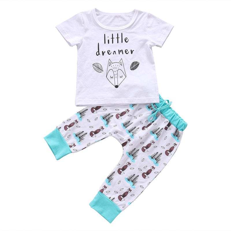 Newborn Baby Clothes Set T-shirt Tops Pants Little Boys and Girls Outfits kids fashion novaa 90cm