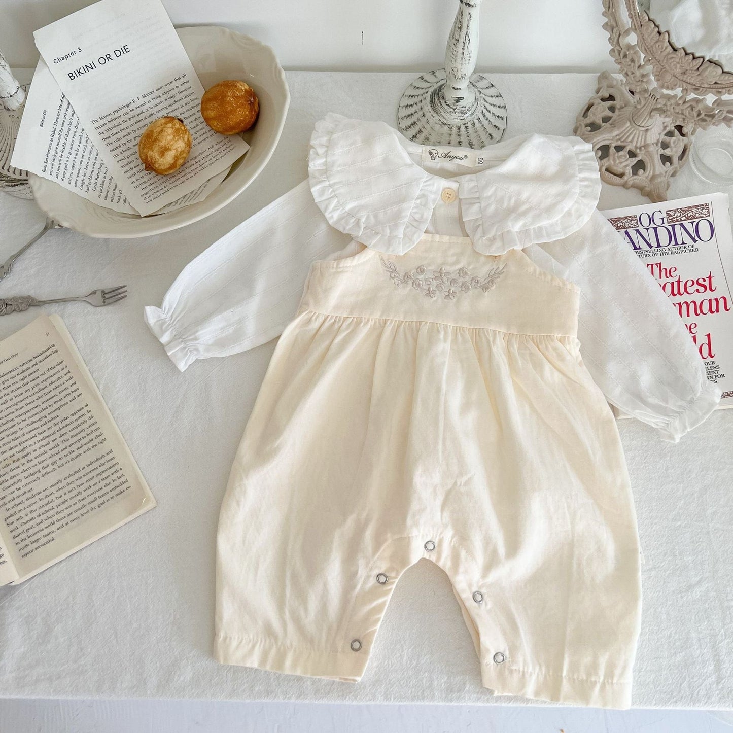 Baby Girl's Loose Adjustable Suspender Romper kids fashion novaa