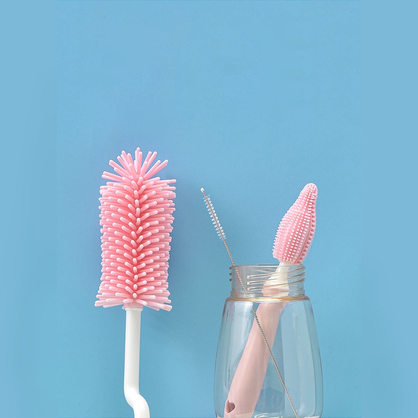 Baby Silicone Baby Bottle Brush Straw Scrubbing Baby Bottle Brush Cleaning kids fashion novaa