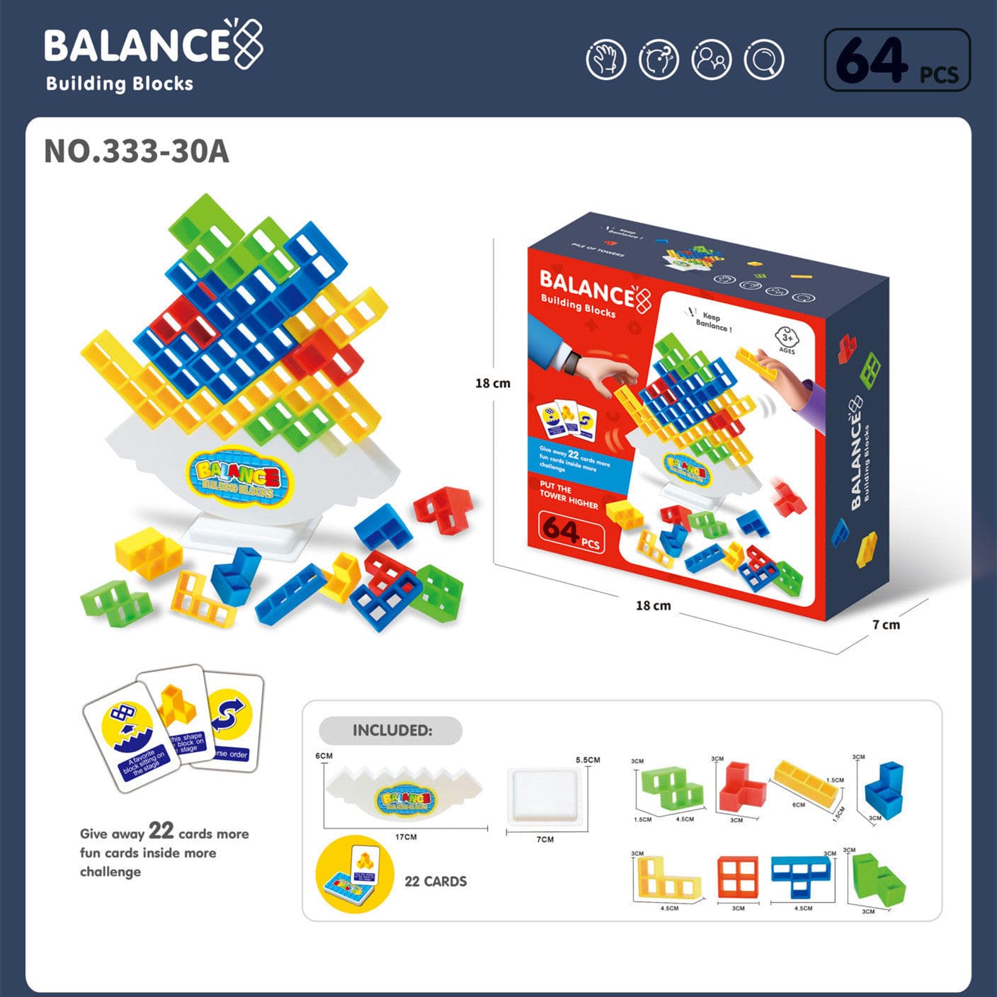 Balance Stacking Board Games Kids Adults Tower Block Toys For Family Parties Travel Games Boys Girls Puzzle Buliding Blocks Toy kids fashion novaa
