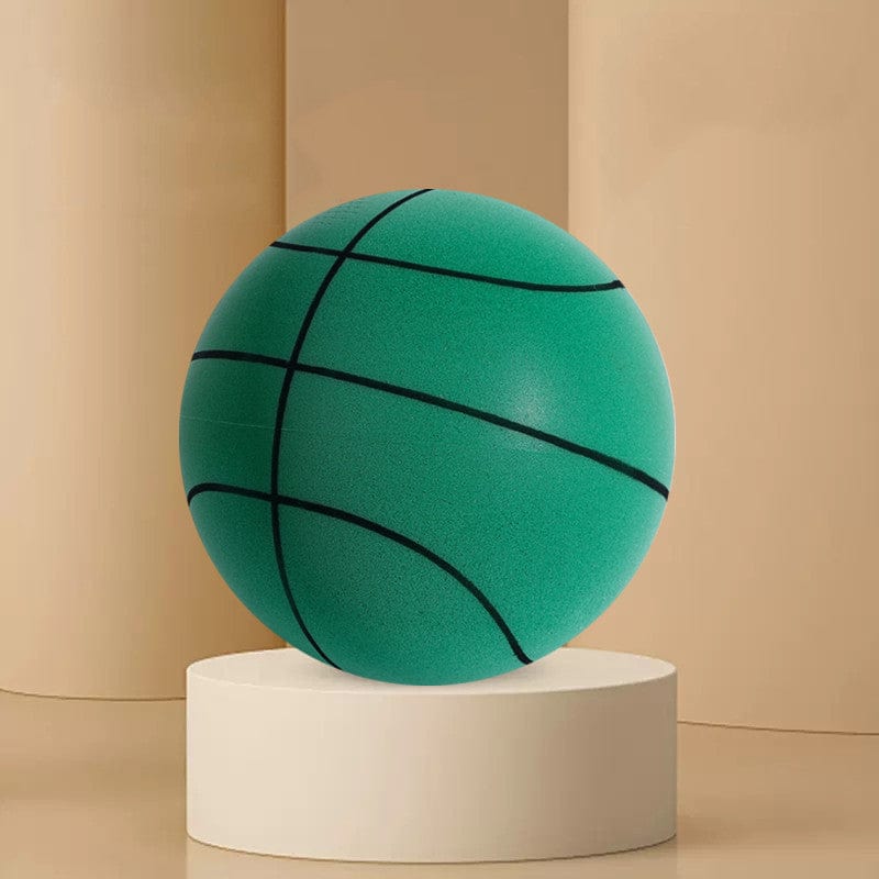 Silent High Density Foam Sports Ball Indoor Mute Basketball Soft Elastic Ball Children Sports Toy Games kids fashion novaa Basketball line green No 7 Basketball
