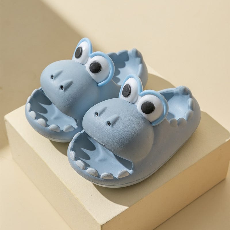 Kids Dinosaur Slippers Wholesale Summer Cartoon Parent Child Outdoor Home EVA Sandals Women Men Kids Cute Slippers Baby Shoes kids fashion novaa Blue 150