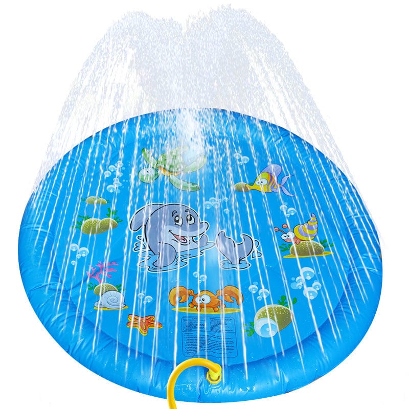 Non-Slip Splash Pad For Kids And Pet Dog Pool Summer Outdoor Water Toys Fun Backyard Fountain Play Mat kids fashion novaa Blue 96cm