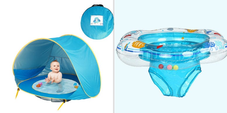 Baby Beach Tent Kids Outdoor Camping Easy Fold Up Waterproof Up Sun Awning Tent UV-protecting kids fashion novaa BlueC