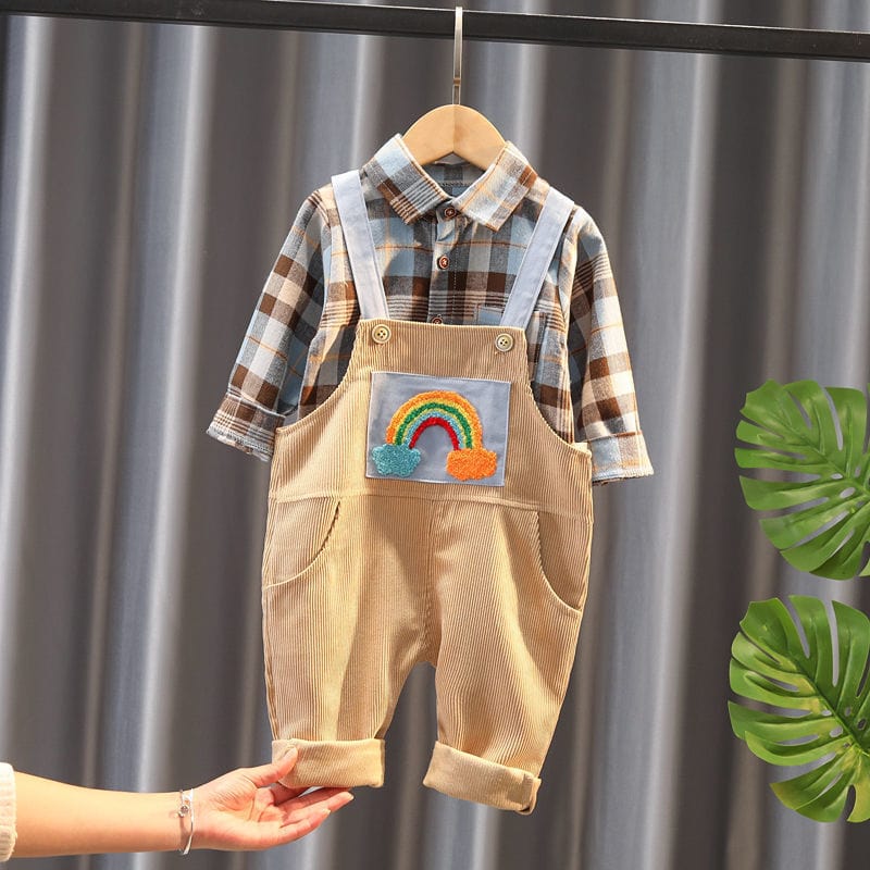 Boys Bib Two-piece Children's Clothing kids fashion novaa