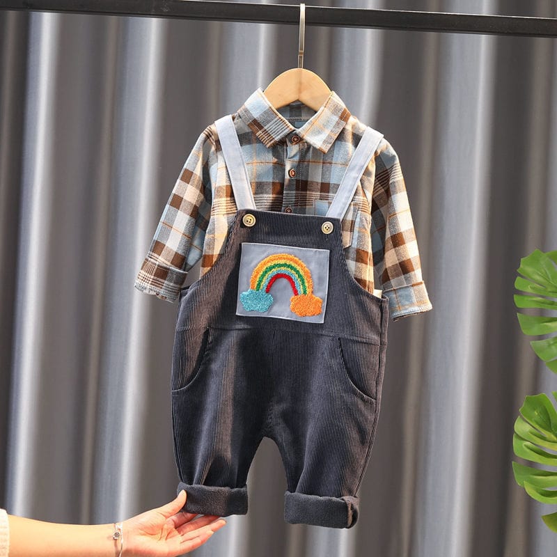 Boys Bib Two-piece Children's Clothing kids fashion novaa
