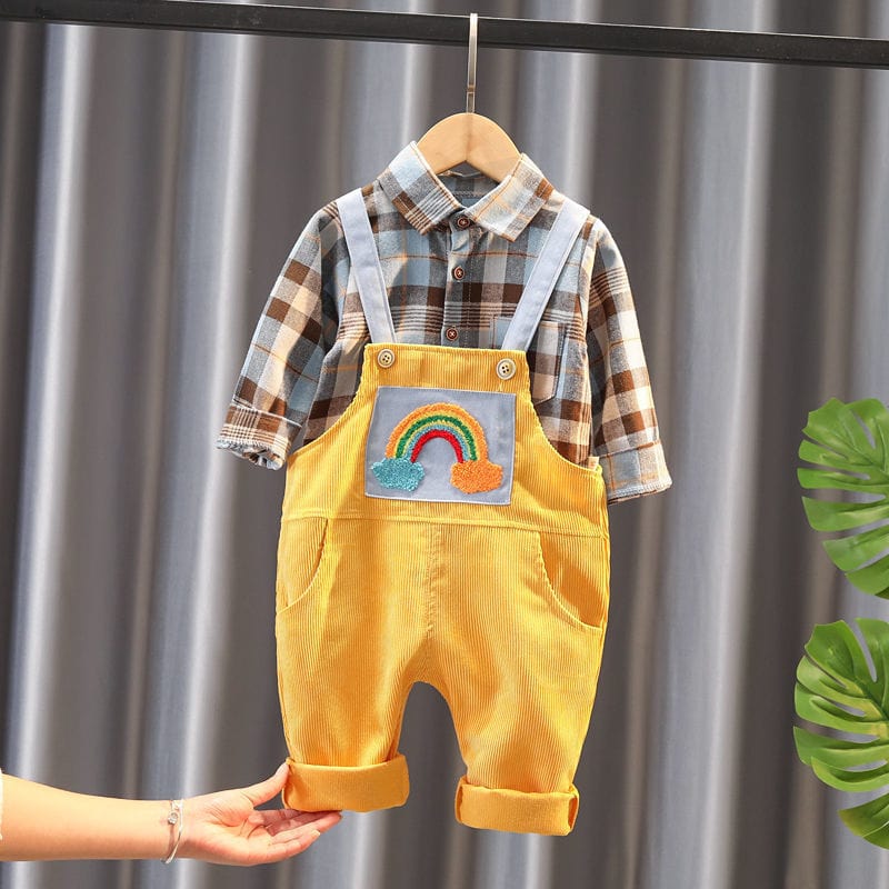 Boys Bib Two-piece Children's Clothing kids fashion novaa