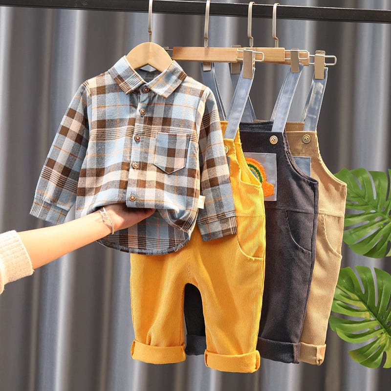 Boys Bib Two-piece Children's Clothing kids fashion novaa