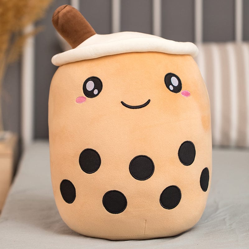 Unique Soft Teddy Plush Boba Milk Tea Plushie Toy Stuffed Fruit Shape Taste Milk Tea Hug Pillow Balls Boba Tea Cup Cushion Kids kids fashion novaa Brown 1 24cm