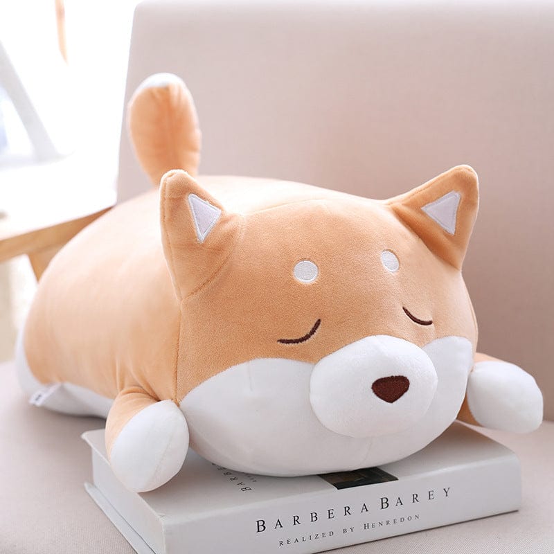 36cm 55cm Cute Fat Shiba Inu Dog Plush Toy Stuffed Soft Kawaii Animal Cartoon Pillow Lovely Gift For Kids Baby Children Gifts kids fashion novaa Brown B 35cm