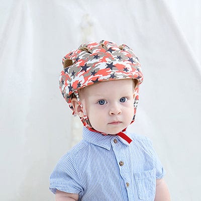 Kids Hat Cotton Protective Helmet Safety kids fashion novaa Camouflage red