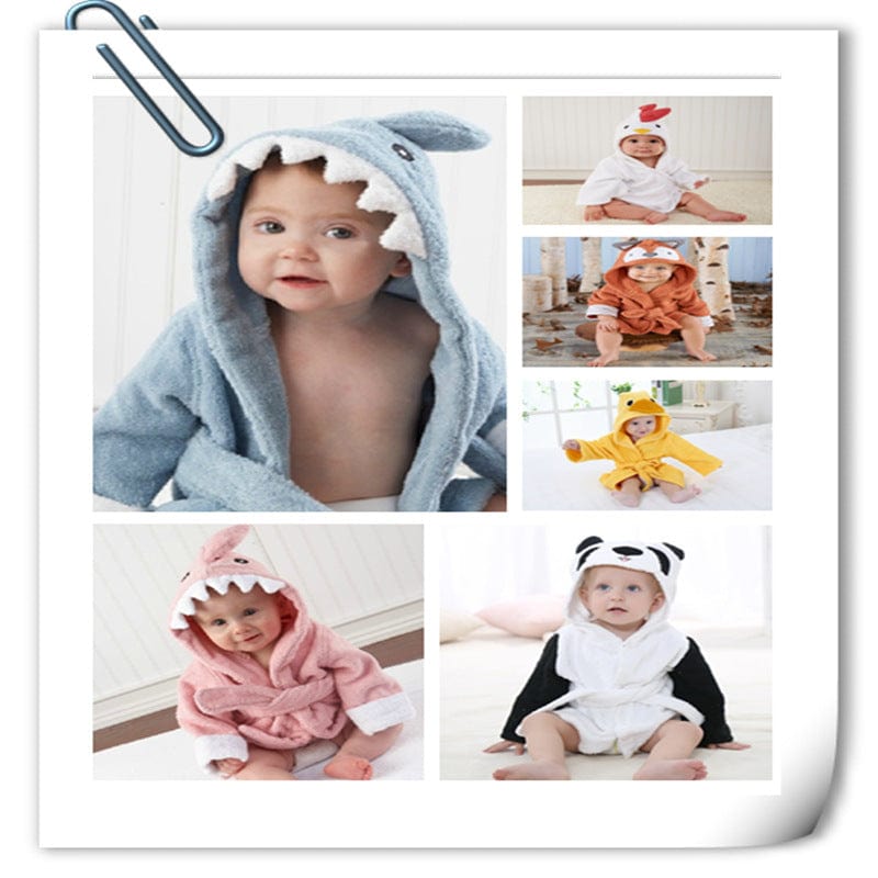 Children's Hooded Absorbent Animal-shaped Bathrobe kids fashion novaa