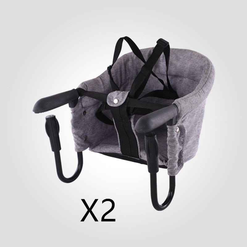 Portable Kids Baby High Chair Dining High Dinning Cover Seat Safety Belt Feeding Baby Care Accessory kids fashion novaa Grey 2pcs