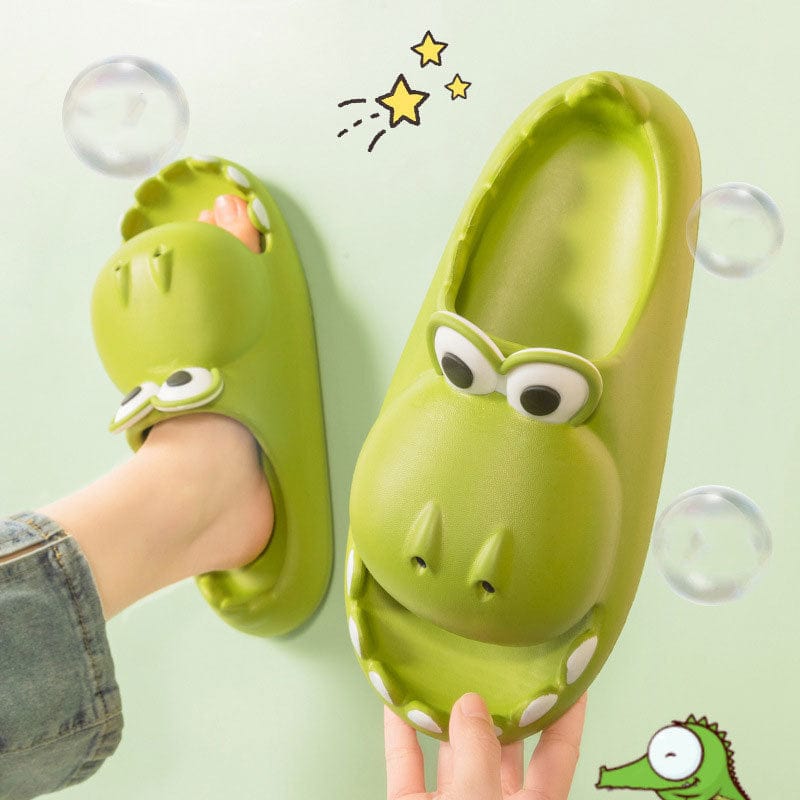 Kids Dinosaur Slippers Wholesale Summer Cartoon Parent Child Outdoor Home EVA Sandals Women Men Kids Cute Slippers Baby Shoes kids fashion novaa
