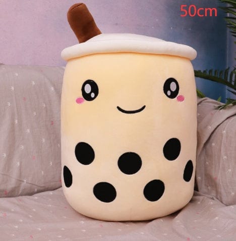 fashion novaa kids light coffee / 50cm Cute Fruit Drink Plush Stuffed Soft Strawberry Milk Tea Plush Boba Tea Cup Toy Bubble Tea Pillow Cushion Kids Gift