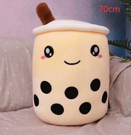 fashion novaa kids light coffee / 70cm Cute Fruit Drink Plush Stuffed Soft Strawberry Milk Tea Plush Boba Tea Cup Toy Bubble Tea Pillow Cushion Kids Gift
