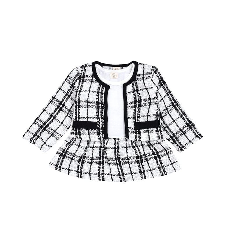 Long-sleeved Dresses Two-piece Children's Baby Small Incense Wind Suit kids fashion novaa