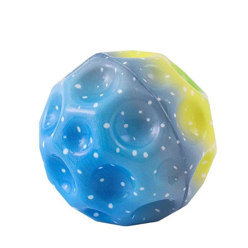 Colorful Hole Ball Soft Bouncy Ball Anti-fall Moon Shape Porous Bouncy Ball Kids Indoor Toys Ergonomic Design Elastic Ball kids fashion novaa Middle Gray