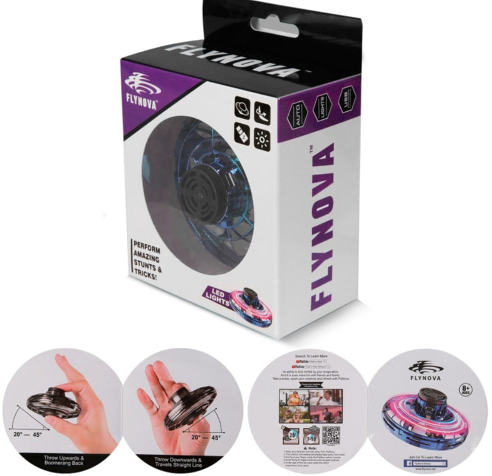 Mini Fingertip Gyro Interactive Decompression Toy Drone LED UFO Type Flying Helicopter Spinner Toy Kids kids fashion novaa