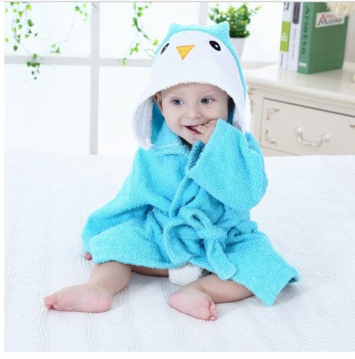 Children's Hooded Absorbent Animal-shaped Bathrobe kids fashion novaa Penguin S