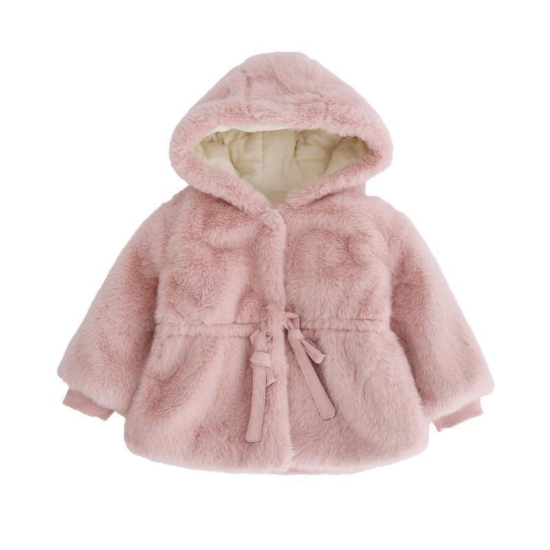 Baby Winter Clothes Kids Plus Velvet Padded Wool Sweater kids fashion novaa Pink 100cm
