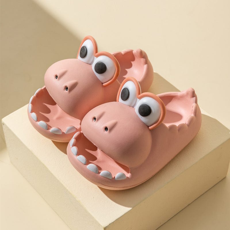 Kids Dinosaur Slippers Wholesale Summer Cartoon Parent Child Outdoor Home EVA Sandals Women Men Kids Cute Slippers Baby Shoes kids fashion novaa Pink 150