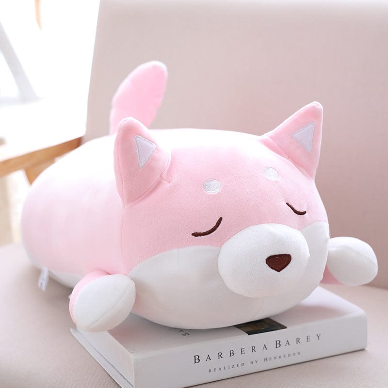 36cm 55cm Cute Fat Shiba Inu Dog Plush Toy Stuffed Soft Kawaii Animal Cartoon Pillow Lovely Gift For Kids Baby Children Gifts kids fashion novaa Pink B 35cm
