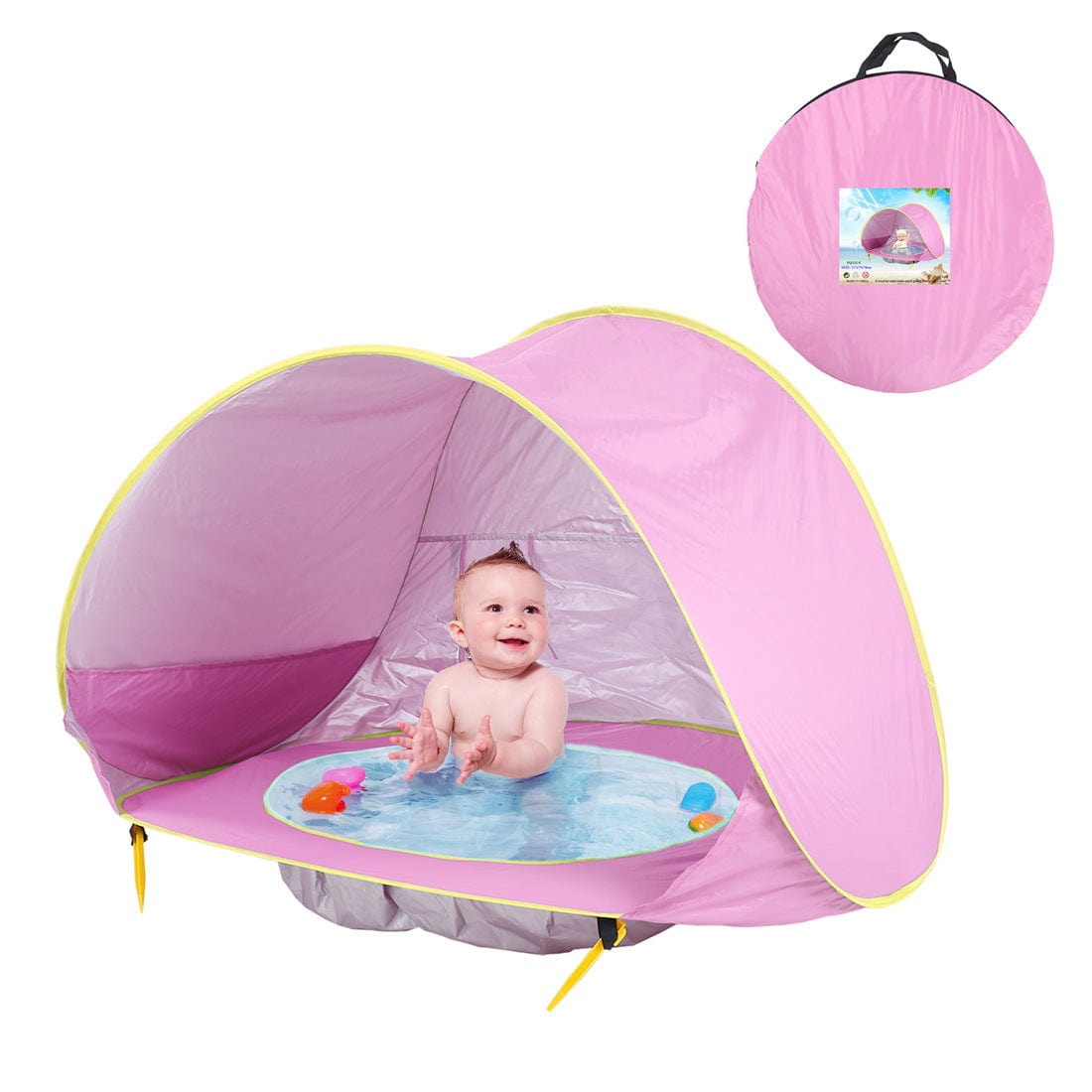 Baby Beach Tent Kids Outdoor Camping Easy Fold Up Waterproof Up Sun Awning Tent UV-protecting kids fashion novaa Pink