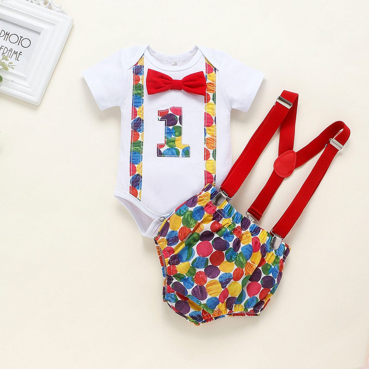 Children's Clothing Summer Clothing Baby Romper Birthday kids fashion novaa Polka dot red 100cm