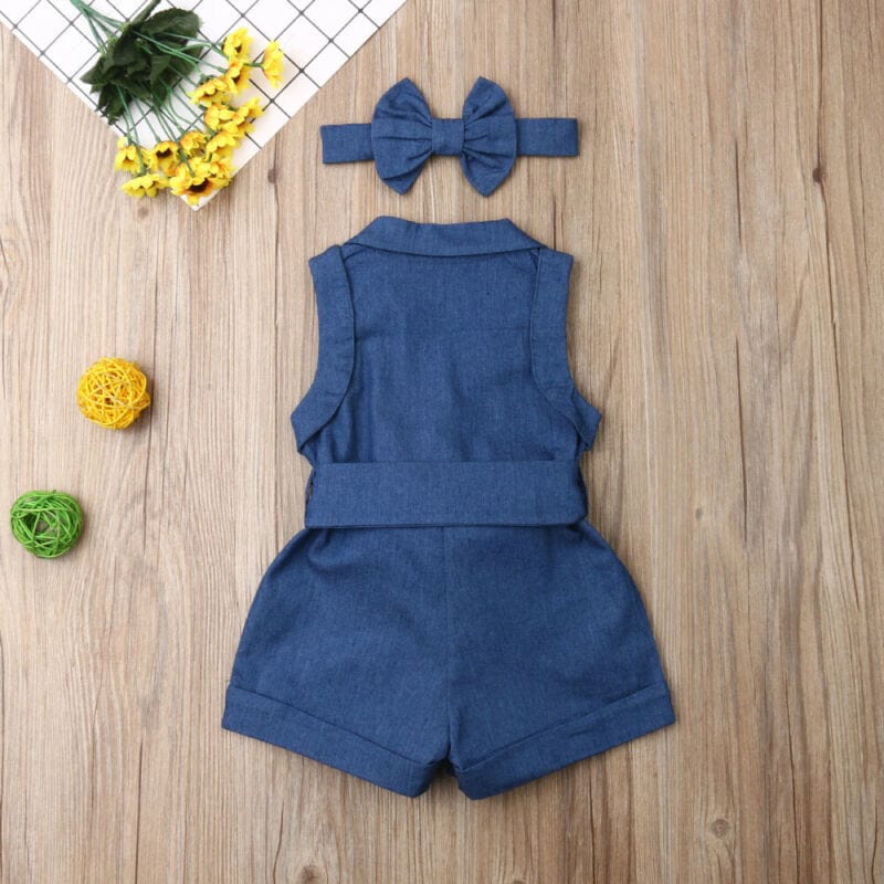 Pudcoco Kids Baby Girl Clothes Sleeveless Romper Denim kids fashion novaa