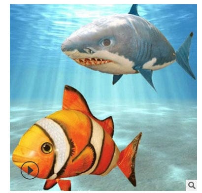 Remote Control Shark Toys Air Swimming Fish Infrared RC Air Balloons Inflatable RC Flying Air Plane Kids Toys kids fashion novaa Red