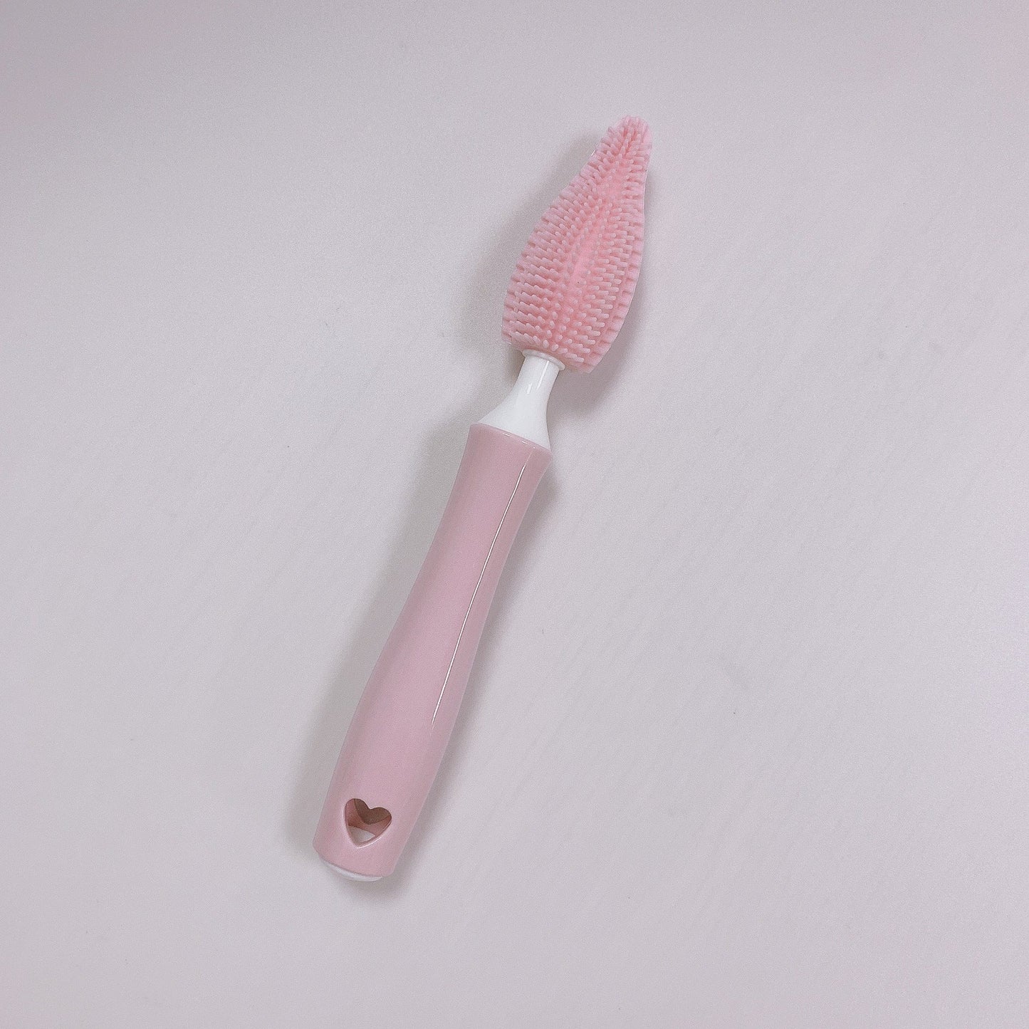 Baby Silicone Baby Bottle Brush Straw Scrubbing Baby Bottle Brush Cleaning kids fashion novaa Small pink