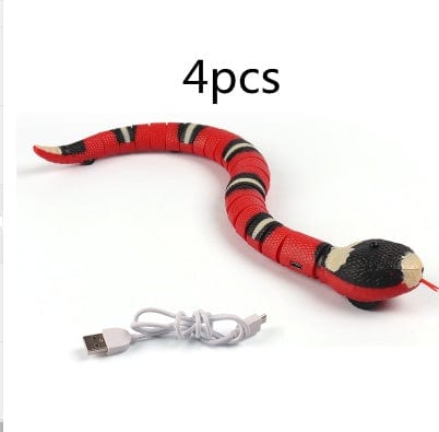 Smart Sensing Interactive Cat Toys Automatic Eletronic Snake Cat Teasering Play USB Rechargeable Kitten Toys For Cats Dogs Pet kids fashion novaa