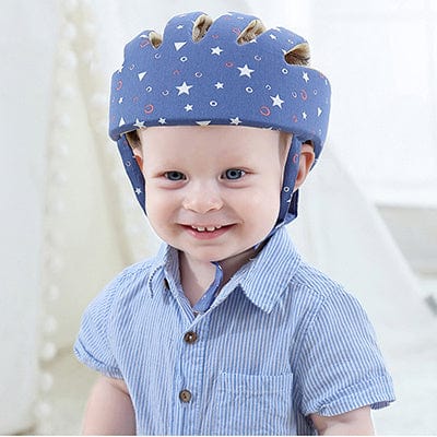 Kids Hat Cotton Protective Helmet Safety kids fashion novaa Starry blue